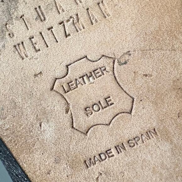 STUART WEITZMAN Women's Metallic Silver Leather Sandals Size 9 Gladiator Demi - Picture 7 of 16